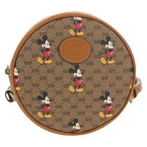 Gucci Disney Mickey Mouse Round Backpack (Outlet) Printed Mini Gg Coated Canvas